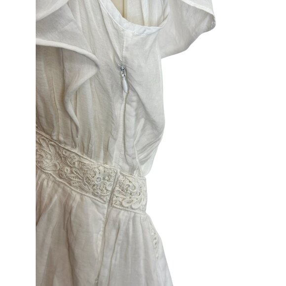 Isabel Marant Etoile Gisele White Lace Mini Dress - Size 8 - Picture 12 of 14